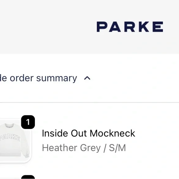 Parker Heather Gray Mockneck Sweater S/M - Picture 3 of 5